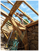 charpente sur chantier